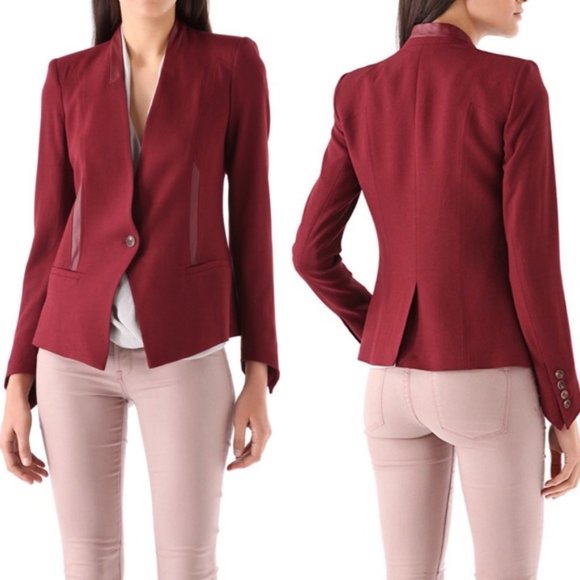 Helmut Lang Red Pixel Blazer Suit Jacket sz 4 - Picture 1 of 12